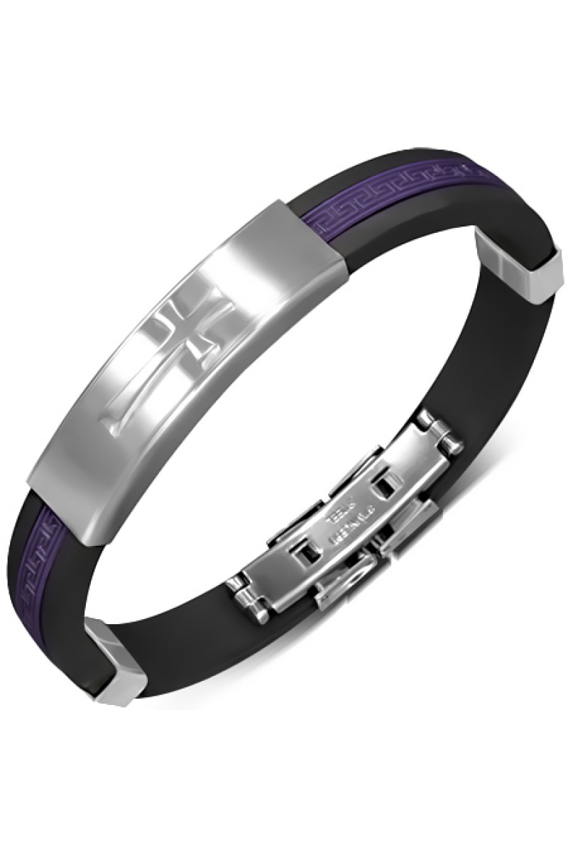 Unisex apyrankė su plieno dekoracija